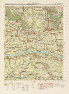  Topografische Karte der Niederlande 1:50.000 (39 Ost. Rhenen). Truppenkarte. Ausgabe Nr. 3. Stand: 1942