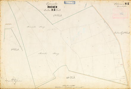  Kadastrale kaart gemeente Rhenen sectie H, 5de blad (gemeenteplan)