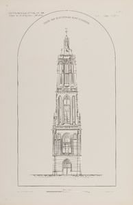  Toren van de Cunera kerk: voorgevel (plaat L)