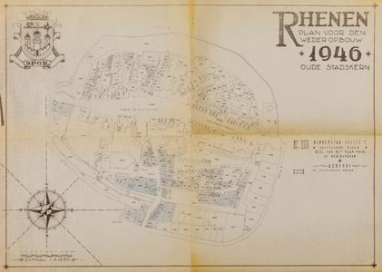  Plan voor de wederopbouw van de oude stadskern van Rhenen
