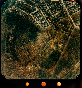  Luchtfoto (kleur) gemeente Doorn: Heuvelrug-zijde met oa. Woestduinlaan, Austerlitzeweg (nr. 5881)