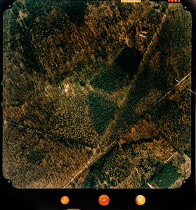  Luchtfoto (kleur) gemeente Doorn: Heuvelrug-zijde met oa. Woestduinlaan, bossen Hoog Moersbergen (nr. 5882)