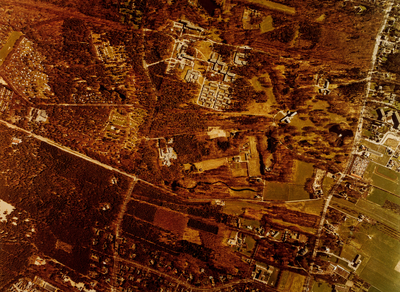  Luchtfoto (kleur) gemeente Doorn: Heuvelrug-zijde met oa. Driebergsestraatweg, Park Boswijk, Woestduinlaan, Hydeparklaan