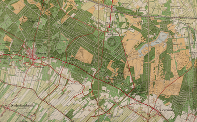  Topografische kaart 1:25.000 blad no. 466 (Doorn) (verkend in 1869, herzien in 1905 en 1906)
