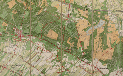  Topografische kaart 1:25.000 blad no. 466 (Doorn) (verkend in 1869, herzien in 1905 en 1906)