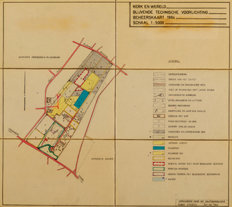  Overzichtskaart (bospercelen) landgoed De Horst (Kerk en Wereld) te Doorn