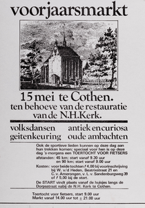  Jaarmarkt op [zaterdag] 23 mei [1981] ten behoeve van de restauratie van de NH-kerk te Cothen