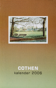  Omslag Cothen-kalender 2006 met 12 maandbladen met agenda-items, advertenties en topografische tekeningen van Hans Scholman