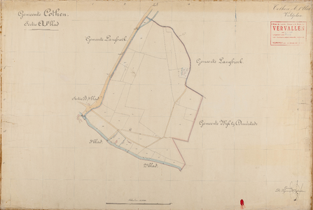  Kadastrale kaart gemeente Cothen, sectie A, 1ste blad (veldplan)