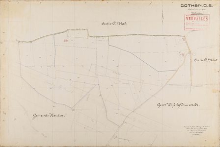  Kadastrale kaart gemeente Cothen, sectie C, 2de blad (veldplan)