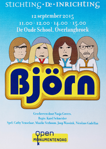  Aankondiging toneelvoorstelling 'Björn' in Overlangbroek door Stichting De Inrichting