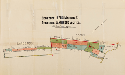  Kadastrale kaart van bezittingen van Eleonara Helena Louise van Brienen van de Groote Lindt x Philippe Charles graaf ...