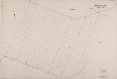  Kadastrale gemeente Langbroek, sectie C, 1ste blad (reproductie)