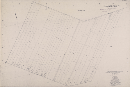  Kadastrale gemeente Langbroek, sectie C, 1ste blad (reproductie)