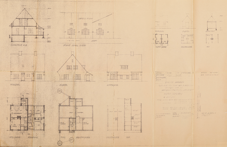  Bestektekening van 6 woningen voor de Woningbouwvereniging Amerongen te Amerongen