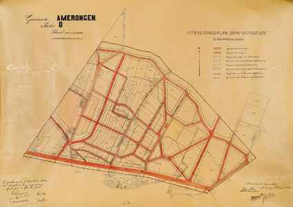  Uitbreidingsplan gemeente Amerongen Dorp Noordzijde. 1:2500