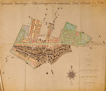  Uitbreidingplan gemeente Amerongen Dorp aan de noord- en zuidzijde van het dorp. 1:2500