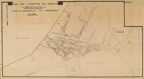  Uitbreidingsplan gemeente Amerongen in onderdelen. 1:2500