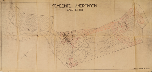  Gemeente Amerongen met mogelijke aanduiding van waterafvoergebieden. 1:10.000