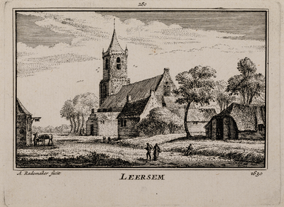  Gezicht vanuit het zuiden op de NH-kerk te Leersum (no. 280)
