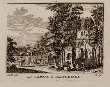  Gezicht op de kapel van Darthuizen te Leersum (no. 216)