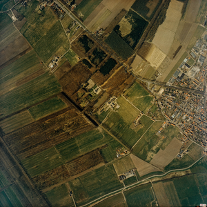  Luchtfoto van de gemeente Leersum met gebied op de grens met Amerongen met gebied tussen de Rijksstraatweg en de ...