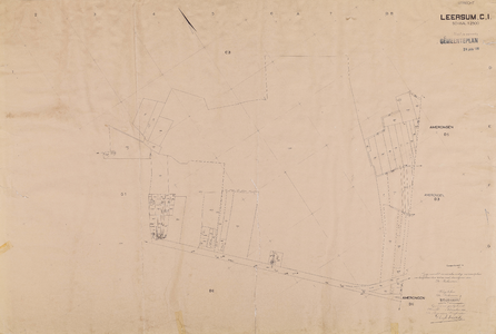  Kadastrale gemeente Leersum, sectie C, blad 1 (gemeenteplan) (reproductie)