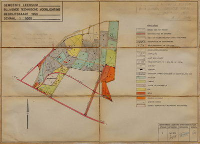  Gemeente Leersum - Blijvende technische voorlichting. Bedrijfskaart bospercelen 1959