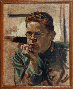  Olieverfschilderij met een zelfportret van Jacobus Jan (Jaap) van Nijendaal (1916-1990)