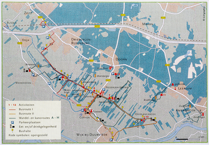  Evenementenkaart ten behoeve van Open Monumentendag in het Langbroekerweteringgebied
