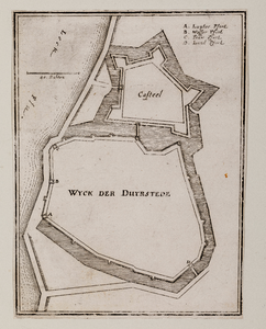  Plattegrond van de vesting Wijk bij Duurstede