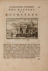  Gezicht vanuit het zuidwesten over de gracht op huis Duurstede naar de toestand van 1640 (no. 263)