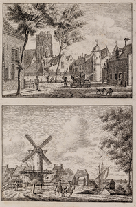  Gezicht vanuit het noorden op de Veldpoort te Wijk bij Duurstede na de verbouwing in 1766 / Gezicht vanuit het noorden ...