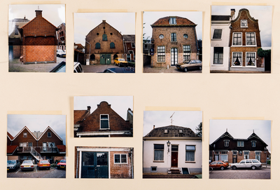  Compilatie van 9 foto's van historische panden en bouwelementen in de binnenstad van Wijk bij Duurstede