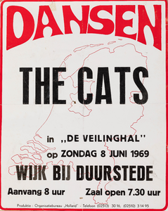  Aankondiging optreden van de The Cats in de fruitveiling te Wijk bij Duurstede