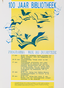  Aankondiging viering 100 jaar openbare bibliotheek in Wijk bij Duurstede
