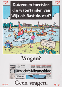  Reclame-cartoon van het Utrechts Nieuwsblad betreffende Wijk bij Duurstede
