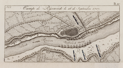  Stellingen van de Franse en andere legertroepen rond Rijswijk en Wijk bij Duurstede op 16 september 1787