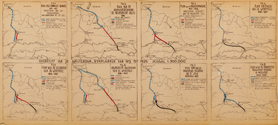  Overzicht van een aantal op kaart gebrachte Amsterdam-Rijnplannen in de perode 1915 tot 1929