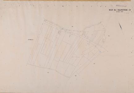  Kadastrale gemeente Wijk bij Duurstede: sectie C, 1ste blad (gemeenteplan) (reproductie)