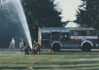  Diapresentatie Maarn. De brandweer tijdens een oefening.