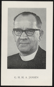  Bidprentje bij het overlijden van Gerhard Jansen, kapelaan (voorzijde)
