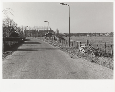  Gedeelte van de Odijkseweg gezien richting Houten. Op de achtergrond het voormalige gemeentehuis aan de Standerdmolen.