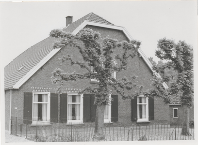 Boerderij Grijpestein. De voorgevel met twee leilinden.