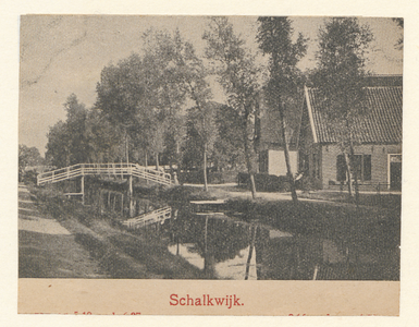  De Schalkwijksewetering en een boerderij, vermoedelijk aan de Lagedijk.