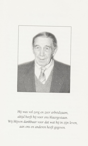  Bidprentje van Willem Geurts (20-7-1913 Houten - 10-03-2001)