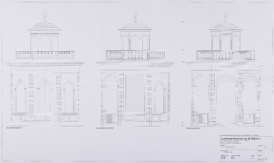  Gevelaanzichten van het Cabinet van huis Heemstede (tekening nr. 1)
