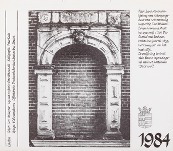  Omslag 'Kalender 1984' met binnenin afbeeldingen van plaatsen en boerderijen binnen de gemeente Houten