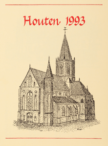  Omslag kalender 'Houten 1993' met binnenin afbeeldingen van plaatsen en boerderijen binnen de gemeente Houten