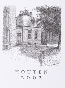  Omslag kalender 'Houten 2002' met binnenin afbeeldingen van plaatsen en boerderijen binnen de gemeente Houten